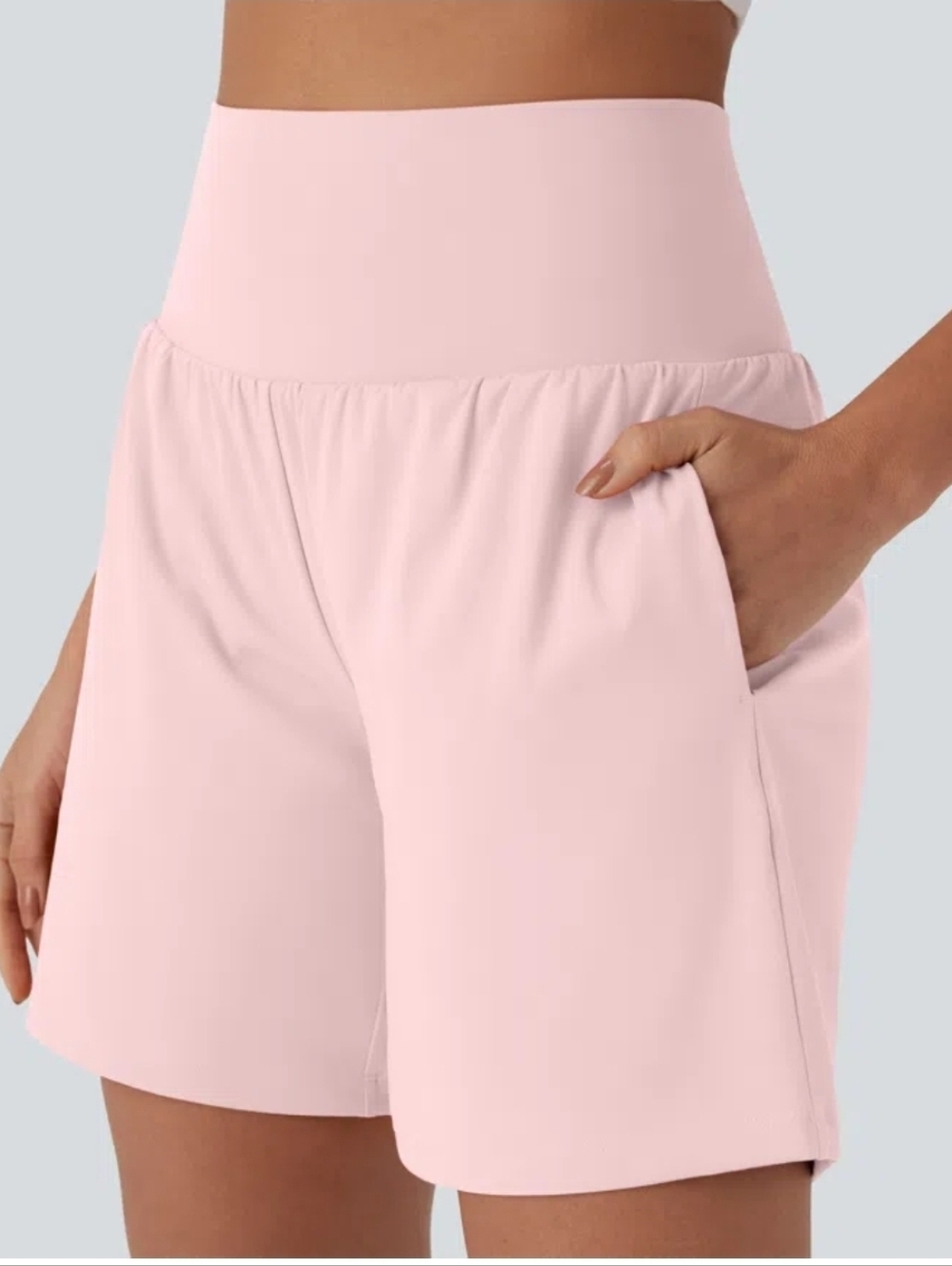 HALARA 7" NWT!!   High-Waist Pink Active Shorts with Pockets